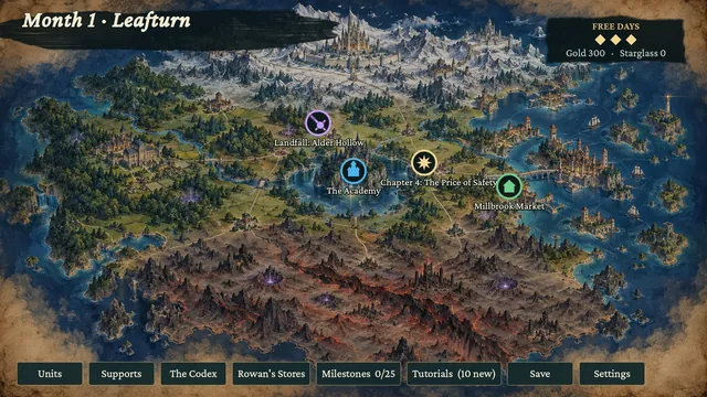 The Academy calendar map